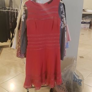 Hot pink sleeveless dress